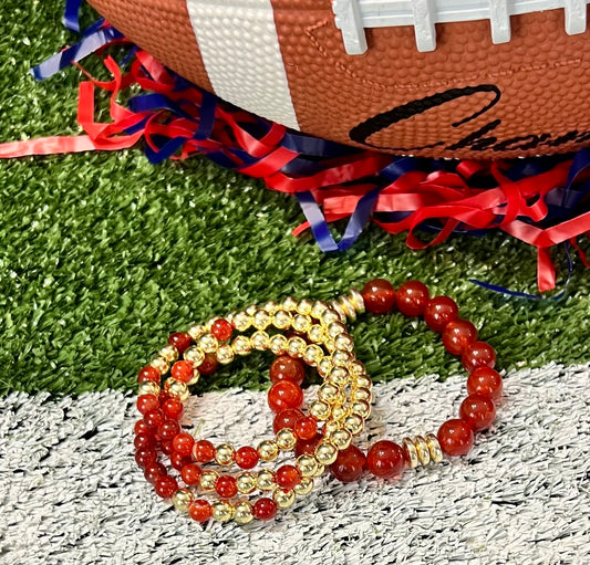 Touchdown Bracelet Stack - Burnt Orange