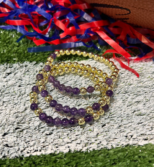 First Down Bracelet Stack - Purple