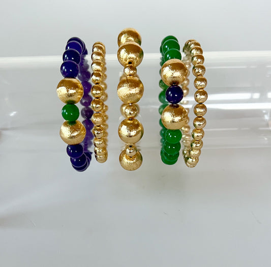 Mardi Gras Bracelet Stack