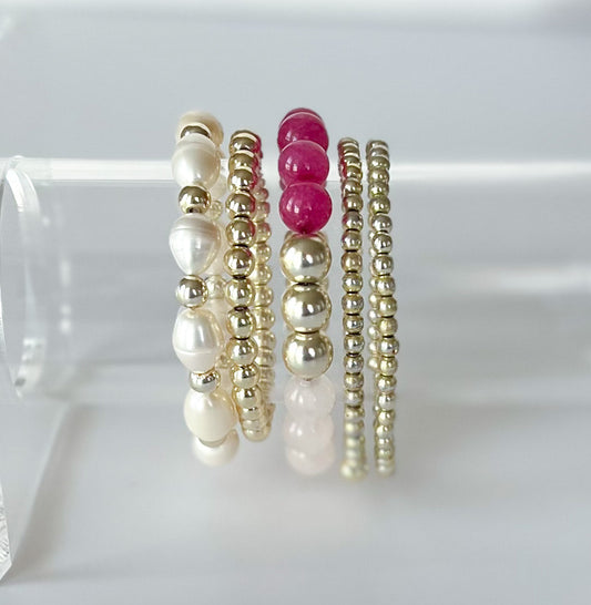 Girl Mom Bracelet Stack